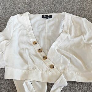 Lulu's Ivory Button-Down Women's Blouse
